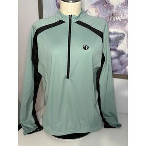 Pearl Izumi Women's L Y2K Aqua 1/2 Zip Ultrasensor Long‎ Sleeve Cycling Jersey